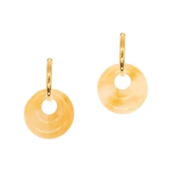 Boucles d'oreilles Blima en pierres Jade jaune