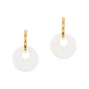 Boucles d'oreilles Blima en pierres Jade blanche