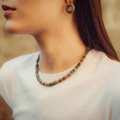 Boucles d'oreilles Blima en pierres Agate Indienne