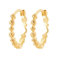 Boucles d'oreilles créoles plaqué or fantaisie 14mm Maison de la Bijouterie Y654000