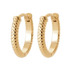 Boucles d'oreilles créoles plaqué or fantaisie 14mm Maison de la Bijouterie Y653500