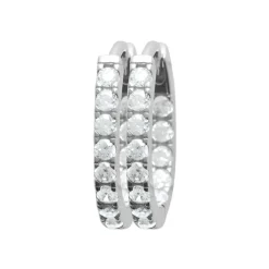 Boucles d'oreilles créoles argent fantaisie 14mm Maison de la Bijouterie Z6Y36Z0