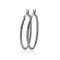 Boucles d'oreilles créoles argent 30mm Maison de la Bijouterie Z6ZZ330