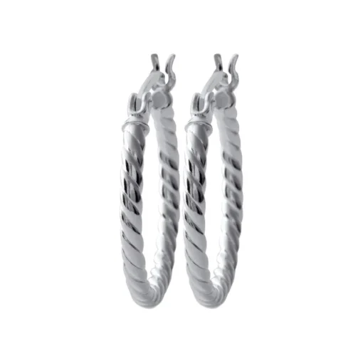 Boucles d'oreilles créoles argent 20mm Maison de la Bijouterie Z6ZZ3Y0