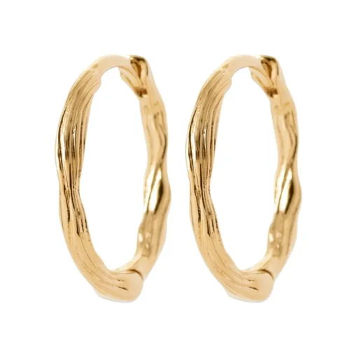 Boucles d'oreilles créoles plaqué or fantaisie 16mm Maison de la Bijouterie Y656Y00