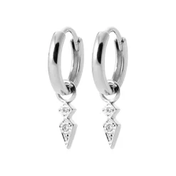 Boucles d'oreilles créoles argent fantaisie 12mm Maison de la Bijouterie Z643YZ0