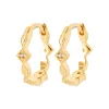 Boucles d'oreilles créoles plaqué or fantaisie 14mm Maison de la Bijouterie Y6545Z0