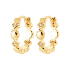 Boucles d'oreilles créoles plaqué or fantaisie 14mm Maison de la Bijouterie Y654ZZ0