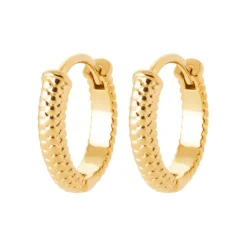 Boucles d'oreilles créoles plaqué or fantaisie 12mm Maison de la Bijouterie Y653400