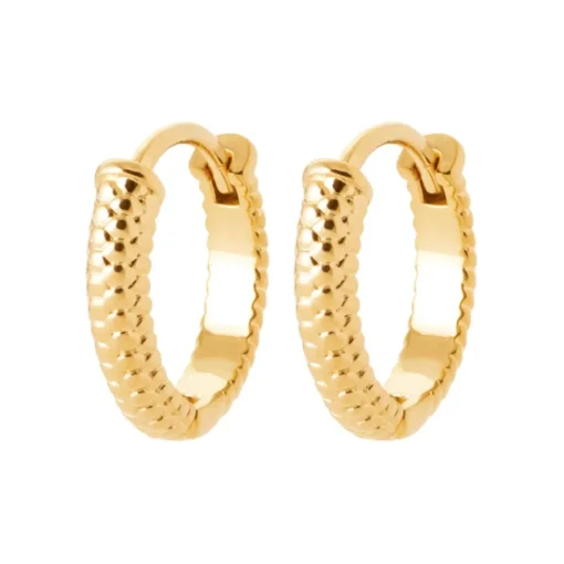 Boucles d'oreilles créoles plaqué or fantaisie 12mm Maison de la Bijouterie Y653400