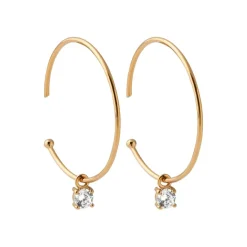 Boucles d'oreilles créoles pampilles 30mm plaqué or Maison de la Bijouterie Y6Y66Z0