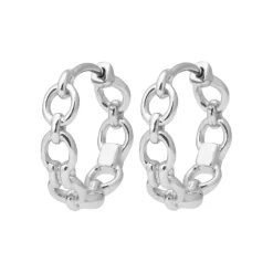 Boucles d'oreilles créoles argent rhodié 20mm Maison de la Bijouterie W633W00