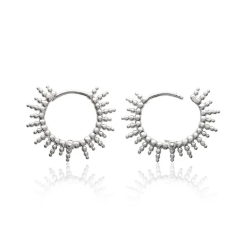 Boucles d'oreilles créoles soleil Argent Maison de la Bijouterie W6YZ500