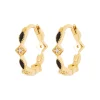 Boucles d'oreilles créoles plaqué or fantaisie 14mm Maison de la Bijouterie Y65460W