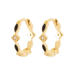 Boucles d'oreilles créoles plaqué or fantaisie 14mm Maison de la Bijouterie Y65460W