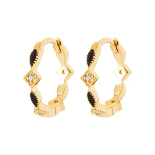 Boucles d'oreilles créoles plaqué or fantaisie 14mm Maison de la Bijouterie Y65460W