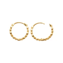 Boucles d'oreilles créoles plaqué or fantaisie 14mm Maison de la Bijouterie Y654000