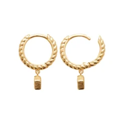 Boucles d'oreilles créoles plaqué or fantaisie 14mm Maison de la Bijouterie Y6533Z0