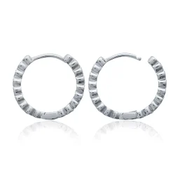 Boucles d'oreilles créoles argent fantaisie 19mm Maison de la Bijouterie Z6Z33Z0