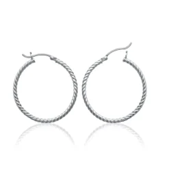 Boucles d'oreilles créoles argent 30mm Maison de la Bijouterie Z6ZZ330