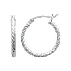 Boucles d'oreilles créoles argent 20mm Maison de la Bijouterie Z6ZZ3Y0
