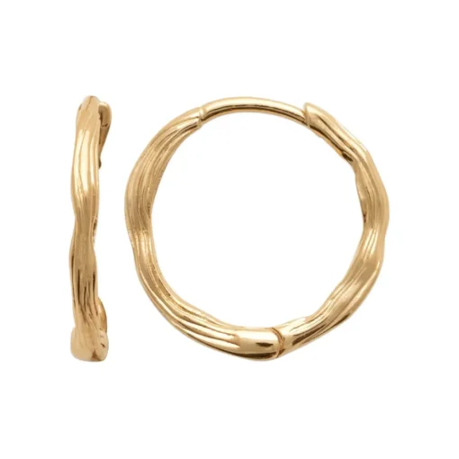 Boucles d'oreilles créoles plaqué or fantaisie 16mm Maison de la Bijouterie Y656Y00