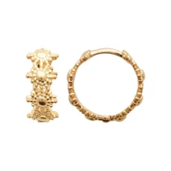 Boucles d'oreilles créoles plaqué or fantaisie 14mm Maison de la Bijouterie Y655000