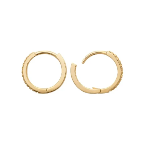 Boucles d'oreilles créoles 14mm oxyde de zirconium Maison de la Bijouterie Y634YZ0