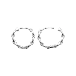 Boucles d'oreilles créoles argent rhodié 20mm Maison de la Bijouterie W633W00