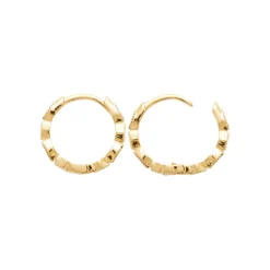 Boucles d'oreilles créoles plaqué or fantaisie 14mm Maison de la Bijouterie Y65460W