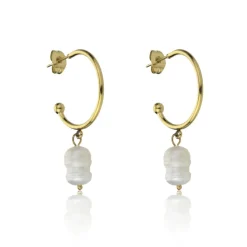Boucles d'oreilles Emily Westwood EWE23099G - Acier Doré et Blanc