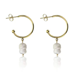 Boucles d'oreilles Emily Westwood EWE23099G - Acier Doré et Blanc