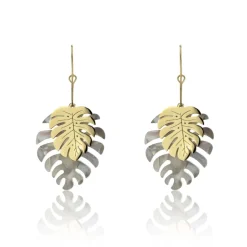 Boucles d'oreilles Emily Westwood EWE23094G - Acier et acrylique Doré et Gris