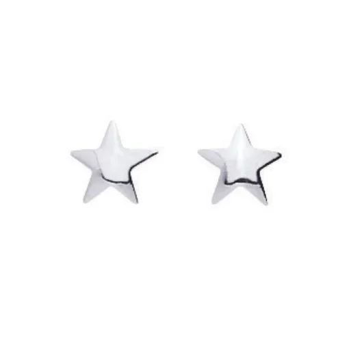 Boucles d'oreilles Etoiles Or 375/1000 blanc (9K)