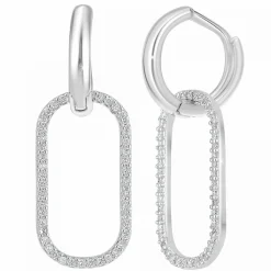 Boucles d'oreilles Femme B2472 en acier argenté