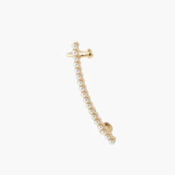 Boucles d'Oreilles Femme Balaboosté Bijoux D' Oreille Avec Perles - 3502456531420 Métal Doré