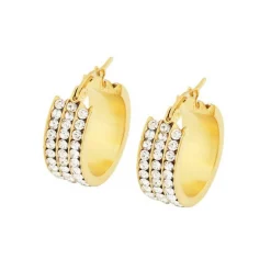 Boucles d'oreilles Femme Edforce 195-0292-E - Acier Doré