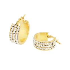 Boucles d'oreilles Femme Edforce 195-0292-E - Acier Doré