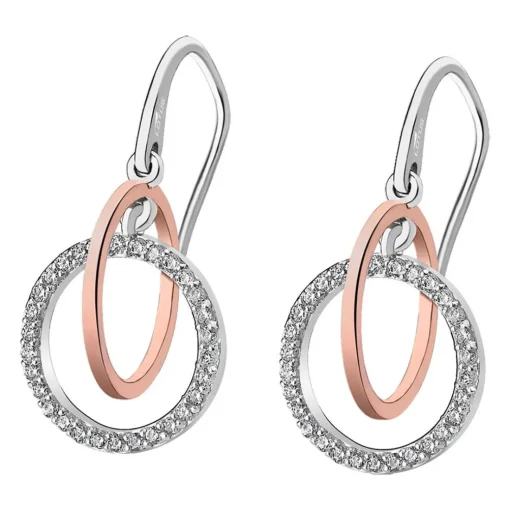 Boucles d'oreilles Femme Lotus Silver - LP1955-4-1 Argent Doré rose