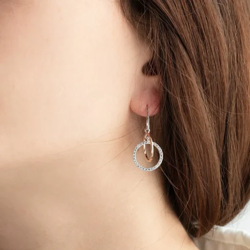 Boucles d'oreilles Femme Lotus Silver - LP1955-4-1 Argent Doré rose