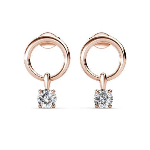 Boucles d’oreilles Femme MYC-Paris Solitaire - DE0141-RG Laiton Doré rose