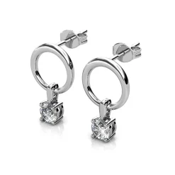 Boucles d’oreilles Femme MYC-Paris Solitaire - DE0141-S Laiton argent
