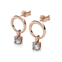 Boucles d’oreilles Femme MYC-Paris Solitaire - DE0141-RG Laiton Doré rose