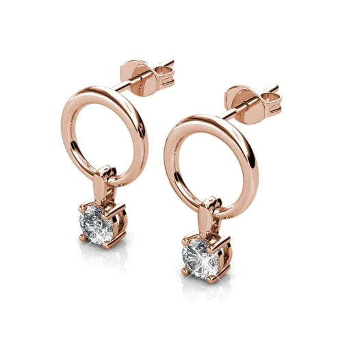 Boucles d’oreilles Femme MYC-Paris Solitaire - DE0141-RG Laiton Doré rose