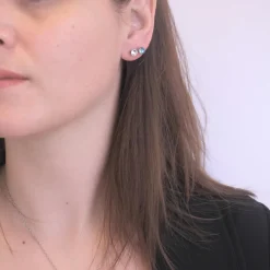 Boucles d'oreilles Femme MYC-Paris Pierres de naissance - DE0357-03 Laiton Argent