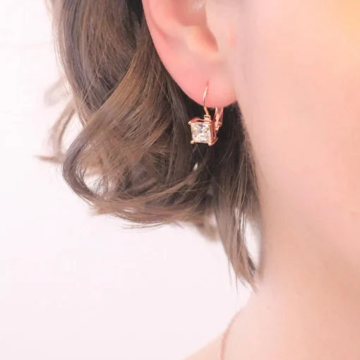 Boucles d’oreilles Femme MYC-Paris Square - DE0007-RG-C Laiton Doré rose