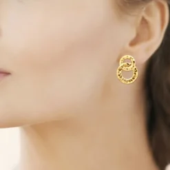 Boucles d'oreilles femme plaqué or - Y55V000