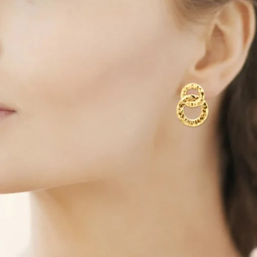 Boucles d'oreilles femme plaqué or - Y55V000