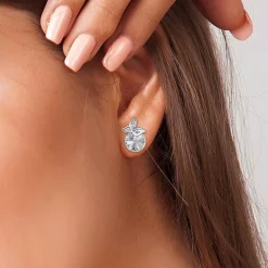 Boucles d'oreilles Femme So Charm - B1280-BO-CRYS Métal Argent