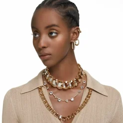 Boucles d’oreilles Femme Swarovski - 5618305 Métal Doré